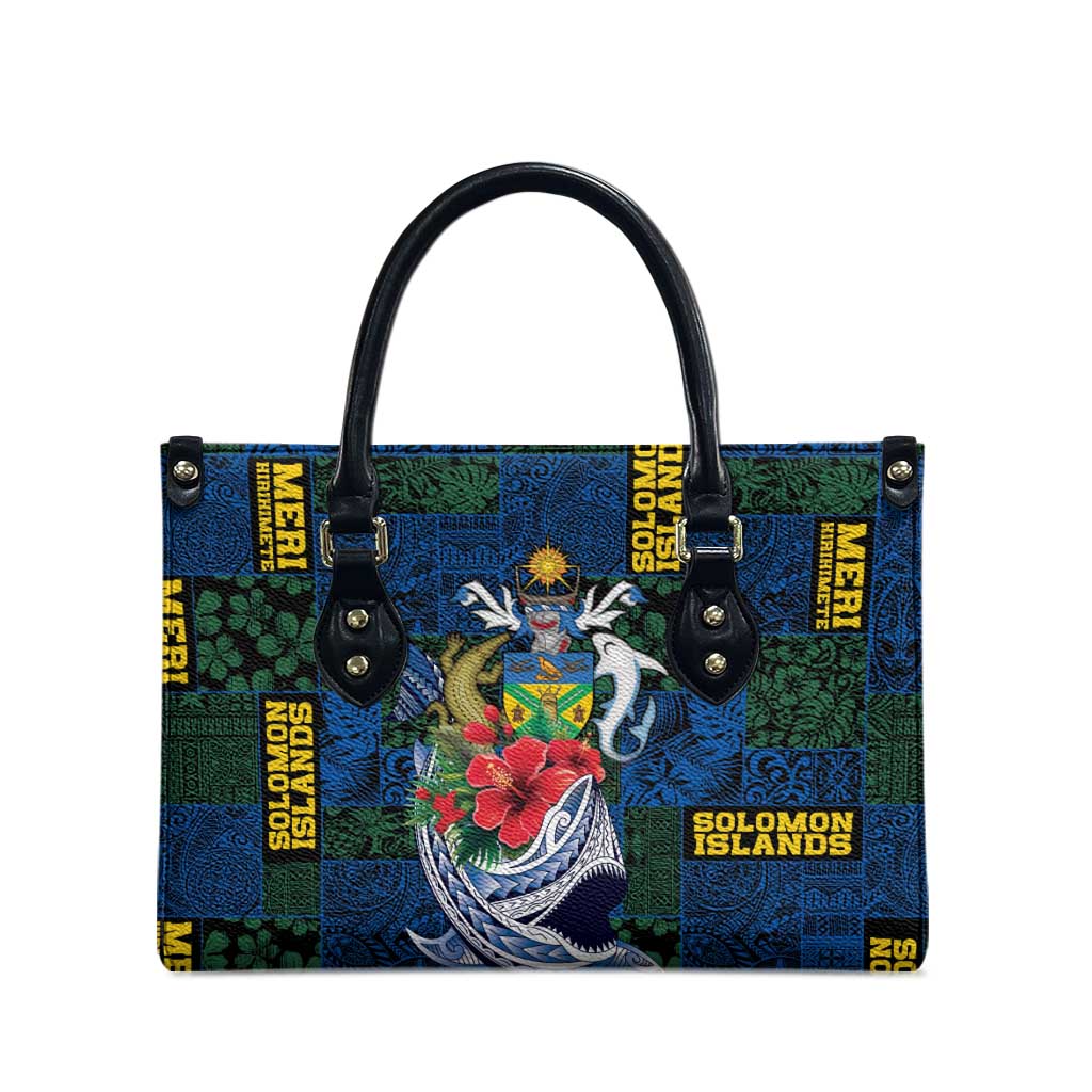 Solomon Islands Meri Kirihimete Leather Bag Funny Santa Riding Shark LT9 - Polynesian Pride