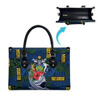 Solomon Islands Meri Kirihimete Leather Bag Funny Santa Riding Shark LT9 - Polynesian Pride