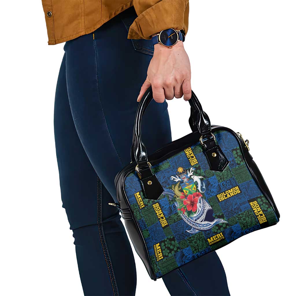 Solomon Islands Meri Kirihimete Shoulder Handbag Funny Santa Riding Shark LT9 - Polynesian Pride