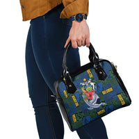 Solomon Islands Meri Kirihimete Shoulder Handbag Funny Santa Riding Shark LT9 - Polynesian Pride