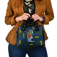 Solomon Islands Meri Kirihimete Shoulder Handbag Funny Santa Riding Shark LT9 - Polynesian Pride