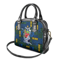 Solomon Islands Meri Kirihimete Shoulder Handbag Funny Santa Riding Shark LT9 - Polynesian Pride