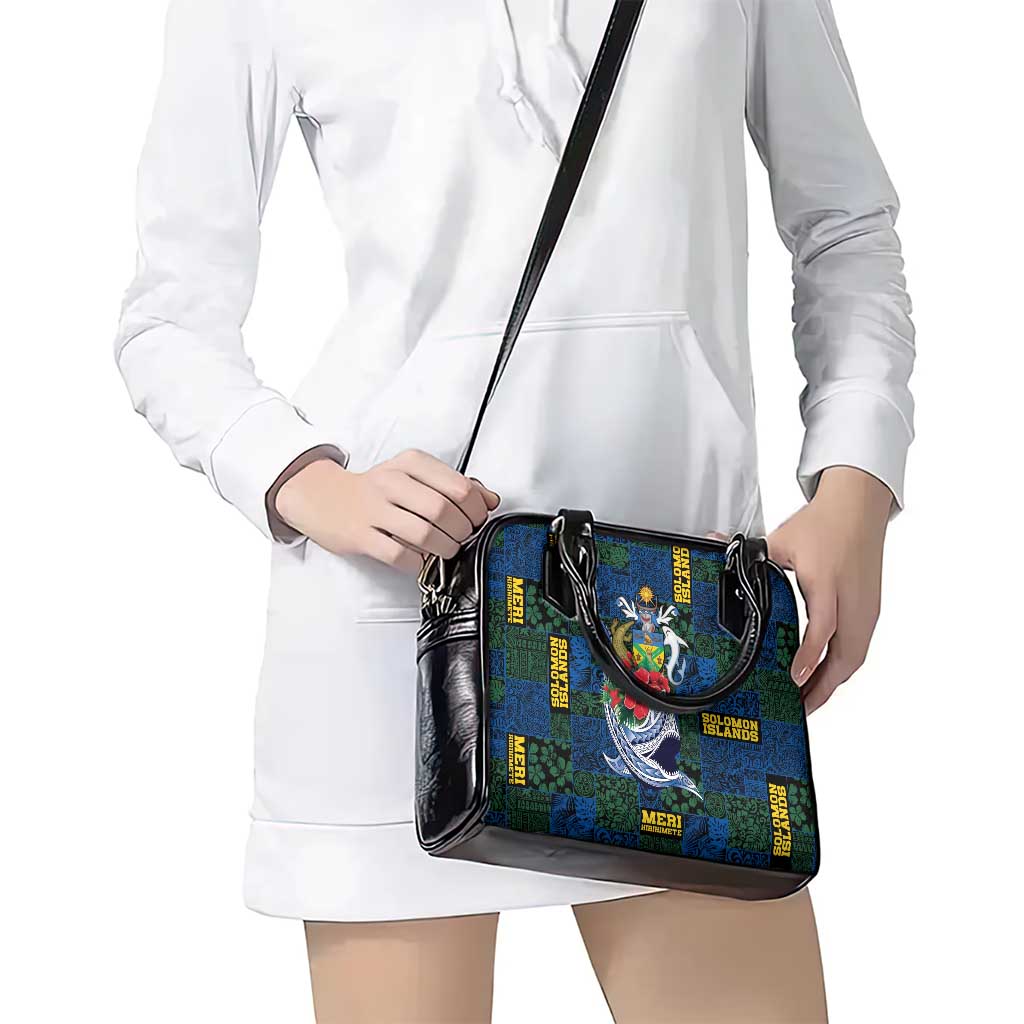 Solomon Islands Meri Kirihimete Shoulder Handbag Funny Santa Riding Shark LT9 - Polynesian Pride