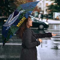 Solomon Islands Meri Kirihimete Umbrella Funny Santa Riding Shark LT9 - Polynesian Pride