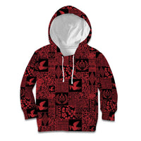 Black Tonga Kilisimasi Fiefia Kid Hoodie Pacific Patchwork Xmas Vibes LT9 Hoodie Black - Polynesian Pride