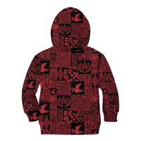 Black Tonga Kilisimasi Fiefia Kid Hoodie Pacific Patchwork Xmas Vibes LT9 - Polynesian Pride