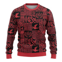 Black Tonga Kilisimasi Fiefia Ugly Christmas Sweater Pacific Patchwork Xmas Vibes LT9 - Polynesian Pride