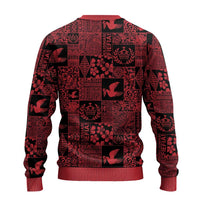 Black Tonga Kilisimasi Fiefia Ugly Christmas Sweater Pacific Patchwork Xmas Vibes LT9 - Polynesian Pride