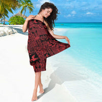 Black Tonga Kilisimasi Fiefia Sarong Pacific Patchwork Xmas Vibes LT9 - Polynesian Pride