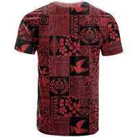 Black Tonga Kilisimasi Fiefia T Shirt Pacific Patchwork Xmas Vibes LT9 - Polynesian Pride
