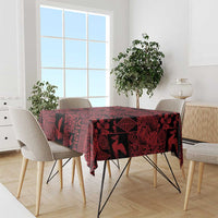 Black Tonga Kilisimasi Fiefia Tablecloth Pacific Patchwork Xmas Vibes LT9 - Polynesian Pride