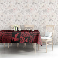 Black Tonga Kilisimasi Fiefia Tablecloth Pacific Patchwork Xmas Vibes LT9 - Polynesian Pride