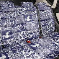 Blue Tonga Kilisimasi Fiefia Back Car Seat Cover Pacific Patchwork Xmas Vibes LT9 - Polynesian Pride