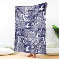 Blue Tonga Kilisimasi Fiefia Blanket Pacific Patchwork Xmas Vibes LT9 - Polynesian Pride