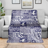 Blue Tonga Kilisimasi Fiefia Blanket Pacific Patchwork Xmas Vibes LT9 - Polynesian Pride