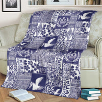 Blue Tonga Kilisimasi Fiefia Blanket Pacific Patchwork Xmas Vibes LT9 - Polynesian Pride