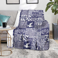 Blue Tonga Kilisimasi Fiefia Blanket Pacific Patchwork Xmas Vibes LT9 - Polynesian Pride