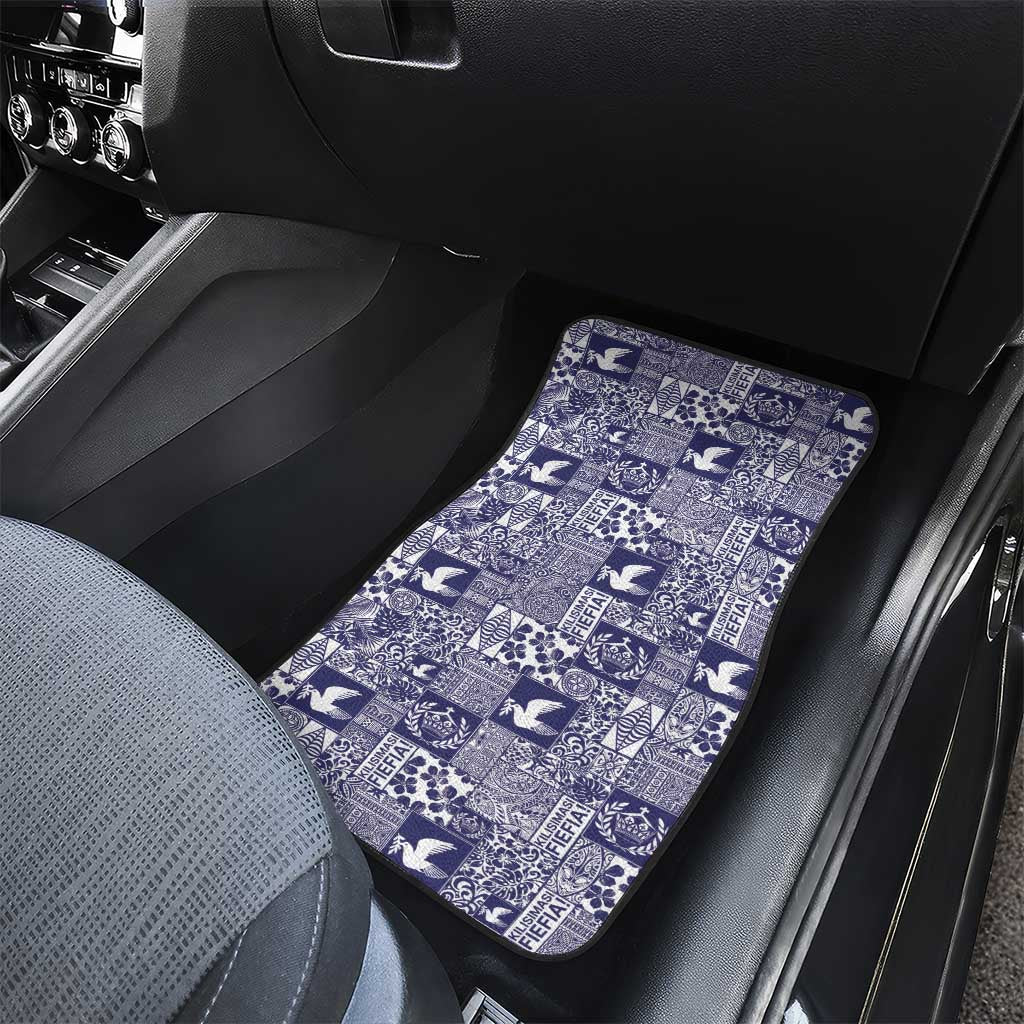 Blue Tonga Kilisimasi Fiefia Car Mats Pacific Patchwork Xmas Vibes LT9 - Polynesian Pride
