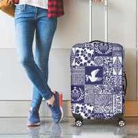 Blue Tonga Kilisimasi Fiefia Luggage Cover Pacific Patchwork Xmas Vibes LT9 - Polynesian Pride