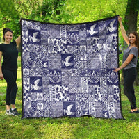 Blue Tonga Kilisimasi Fiefia Quilt Pacific Patchwork Xmas Vibes LT9 - Polynesian Pride