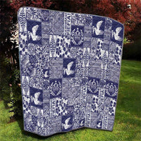 Blue Tonga Kilisimasi Fiefia Quilt Pacific Patchwork Xmas Vibes LT9 - Polynesian Pride