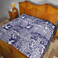 Blue Tonga Kilisimasi Fiefia Quilt Pacific Patchwork Xmas Vibes LT9 - Polynesian Pride