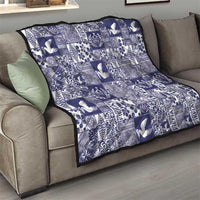 Blue Tonga Kilisimasi Fiefia Quilt Pacific Patchwork Xmas Vibes LT9 - Polynesian Pride