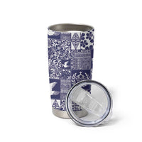 Blue Tonga Kilisimasi Fiefia Tumbler Cup Pacific Patchwork Xmas Vibes LT9 - Polynesian Pride