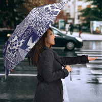 Blue Tonga Kilisimasi Fiefia Umbrella Pacific Patchwork Xmas Vibes LT9 - Polynesian Pride
