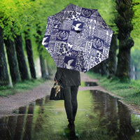 Blue Tonga Kilisimasi Fiefia Umbrella Pacific Patchwork Xmas Vibes LT9 - Polynesian Pride
