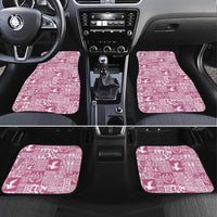 Pink Tonga Kilisimasi Fiefia Car Mats Pacific Patchwork Xmas Vibes LT9 Set 4pcs Pink - Polynesian Pride