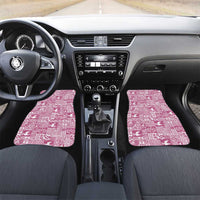 Pink Tonga Kilisimasi Fiefia Car Mats Pacific Patchwork Xmas Vibes LT9 Set 2pcs - Front Pink - Polynesian Pride