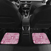 Pink Tonga Kilisimasi Fiefia Car Mats Pacific Patchwork Xmas Vibes LT9 Set 2pcs - Back Pink - Polynesian Pride