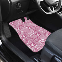 Pink Tonga Kilisimasi Fiefia Car Mats Pacific Patchwork Xmas Vibes LT9 - Polynesian Pride