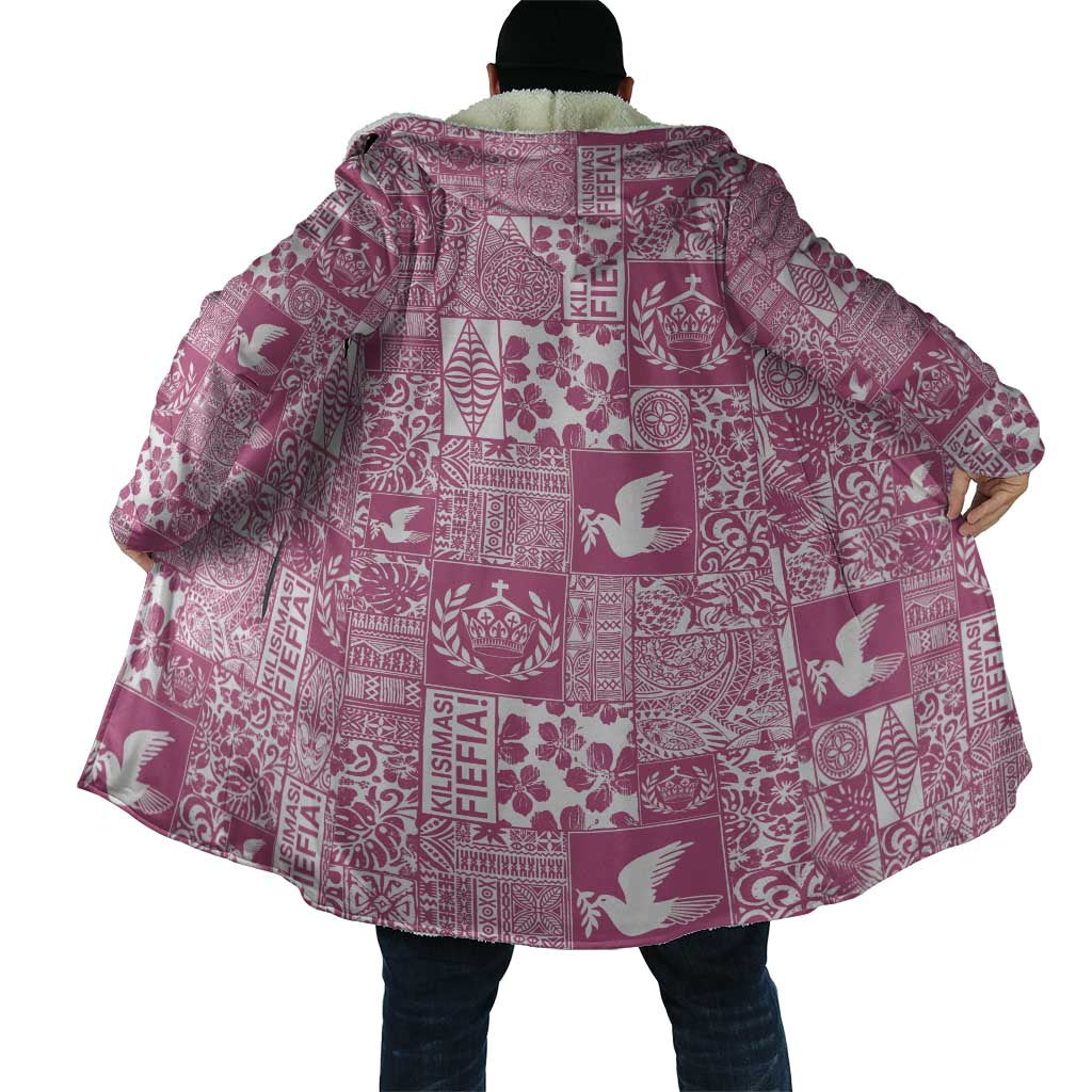 Pink Tonga Kilisimasi Fiefia Cloak Pacific Patchwork Xmas Vibes LT9 - Polynesian Pride