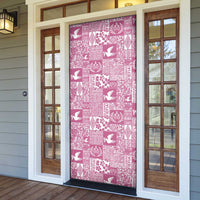 Pink Tonga Kilisimasi Fiefia Door Cover Pacific Patchwork Xmas Vibes LT9 - Polynesian Pride