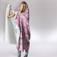 Pink Tonga Kilisimasi Fiefia Hooded Blanket Pacific Patchwork Xmas Vibes LT9 - Polynesian Pride