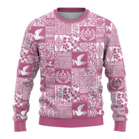 Pink Tonga Kilisimasi Fiefia Ugly Christmas Sweater Pacific Patchwork Xmas Vibes LT9 - Polynesian Pride