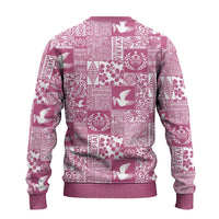 Pink Tonga Kilisimasi Fiefia Ugly Christmas Sweater Pacific Patchwork Xmas Vibes LT9 - Polynesian Pride