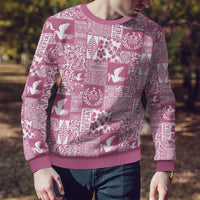 Pink Tonga Kilisimasi Fiefia Ugly Christmas Sweater Pacific Patchwork Xmas Vibes LT9 - Polynesian Pride