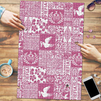 Pink Tonga Kilisimasi Fiefia Puzzle Pacific Patchwork Xmas Vibes LT9 Pink - Polynesian Pride