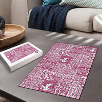 Pink Tonga Kilisimasi Fiefia Puzzle Pacific Patchwork Xmas Vibes LT9 - Polynesian Pride