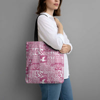 Pink Tonga Kilisimasi Fiefia Tote Bag Pacific Patchwork Xmas Vibes LT9 - Polynesian Pride