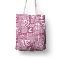 Pink Tonga Kilisimasi Fiefia Tote Bag Pacific Patchwork Xmas Vibes LT9 - Polynesian Pride