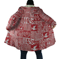 Red Tonga Kilisimasi Fiefia Cloak Pacific Patchwork Xmas Vibes LT9 - Polynesian Pride