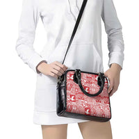 Red Tonga Kilisimasi Fiefia Shoulder Handbag Pacific Patchwork Xmas Vibes LT9 - Polynesian Pride