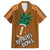 Custom Hawaii Honolulu Bowl Family Matching Short Sleeve Bodycon Dress and Hawaiian Shirt With Kakau Tribal Pattern LT9 Dad's Shirt - Short Sleeve Brown - Polynesian Pride