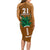 Custom Hawaii Honolulu Bowl Long Sleeve Bodycon Dress With Kakau Tribal Pattern LT9 - Polynesian Pride