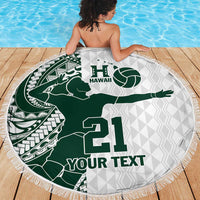 Polynesian Hawaii Volleyball Custom Beach Blanket Kakau with Sport Style LT9 - Polynesian Pride