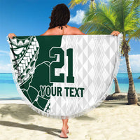 Polynesian Hawaii Volleyball Custom Beach Blanket Kakau with Sport Style LT9 - Polynesian Pride